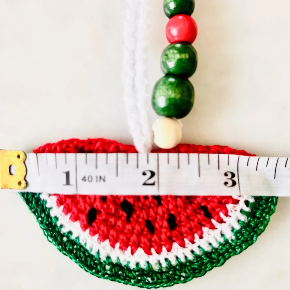 Handmade Colorful Watermelon Keychain - Picture 3 of 4